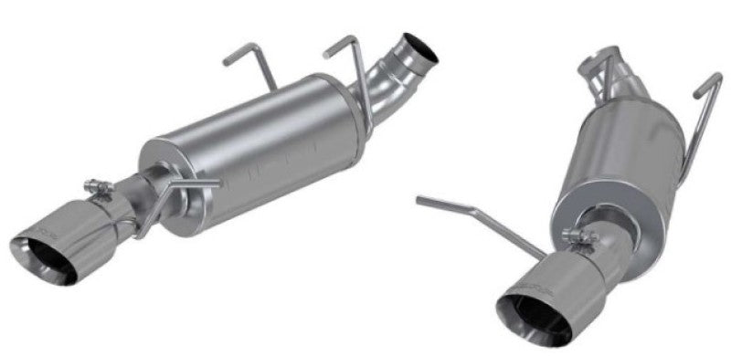 MBRP 11-14 Ford Mustang V6 3in. Dual Muffler Axle Back Split Rear Exhaust System AL - 0