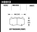 Hawk 18-19 Jeep Grand Cherokee Performance Ceramic Street Front Brake Pads-1
