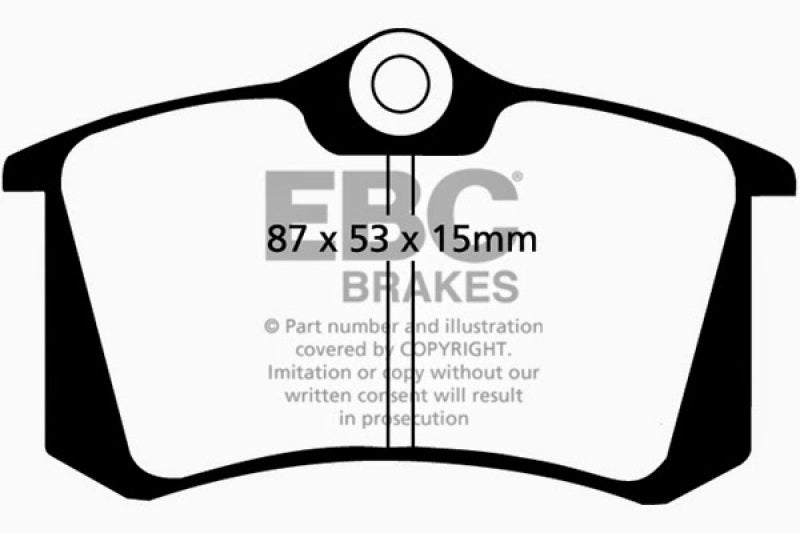 EBC 10-13 Audi A3 2.0 TD Yellowstuff Rear Brake Pads - 0