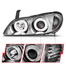 ANZO 2000-2004 Infiniti I30 Projector Headlights w/ Halo Chrome-9