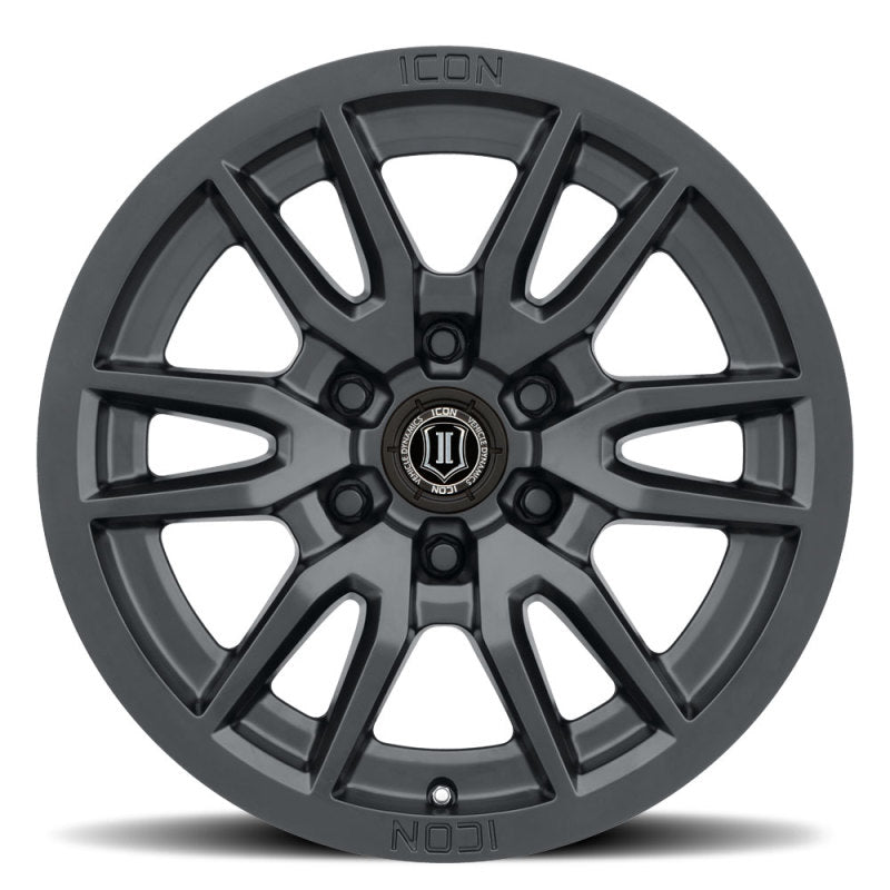 ICON Vector 6 17x8.5 6x135 6mm Offset 5in BS 87.1mm Bore Satin Black Wheel - 0