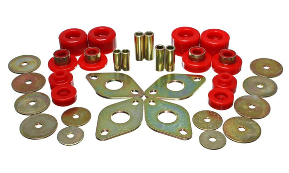 Energy Suspension 01-04 Toyota Pickup 2WD/4WD (Exc T-100/Tundra) Red Body Cab Mount Set