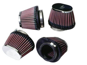 K&N Universal Chrome Oval Tapered Filter 2.125inFlgID x 4inBOL x 3inBOW x 3inTOL x 2inTOW x 2.75inH - 0