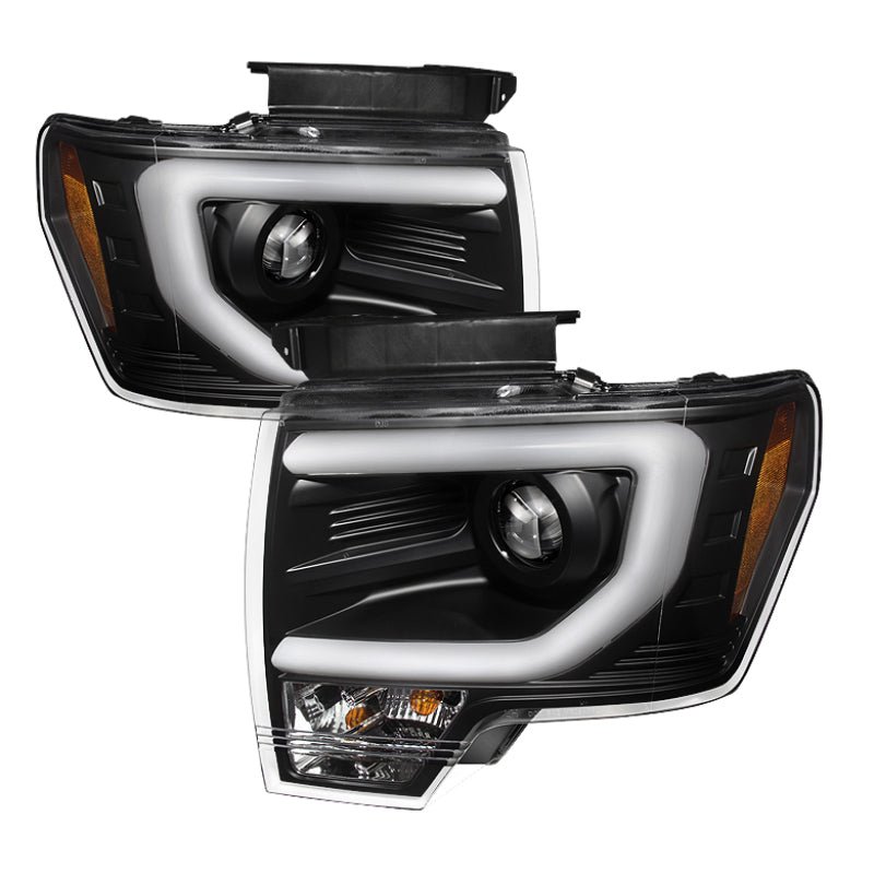 Spyder Ford F150 13-14 Projector Fctry Xenon Model- Light Bar DRL Blk PRO-YD-FF15013-LBDRL-HID-BK - 0