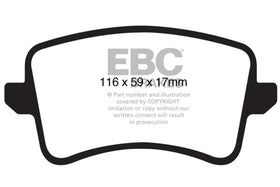 EBC 09-11 Audi A4 2.0 Turbo Ultimax2 Rear Brake Pads - 0