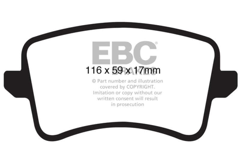 EBC 09-11 Audi A4 2.0 Turbo Yellowstuff Rear Brake Pads - 0