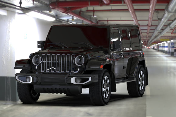 Rally Armor 18-25 Jeep JL Wrangler Black UR Mud Flap w/Grey Logo