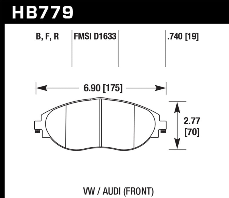 Hawk 2016 Audi S3 DTC-60 Front Brake Pads - 0