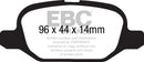 EBC 11+ Fiat 500 1.4 (ATE Calipers) Yellowstuff Rear Brake Pads-4