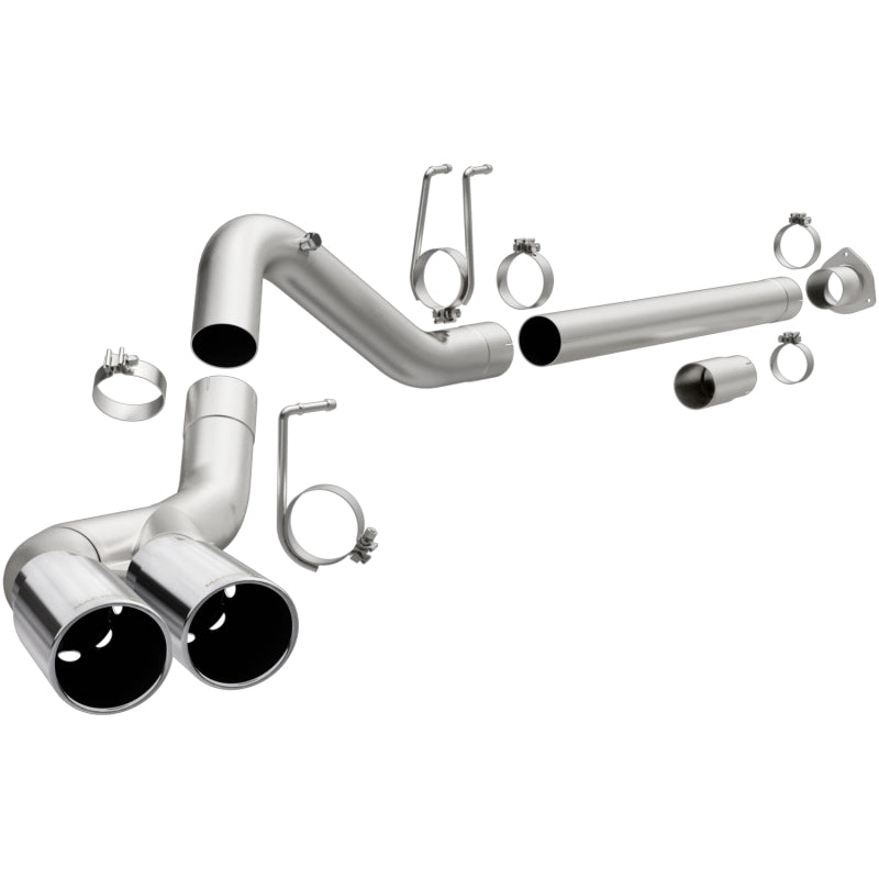 MagnaFlow 08-17 Ford F-250/F-350/F-450 4.6L/6.7 DPF-Back SS 4in Dual Single Passenger Side Rear Exit - 0