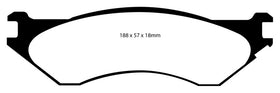 EBC 06-11 Dodge Ram 1500 Mega Cab 2WD Greenstuff Rear Brake Pads - 0
