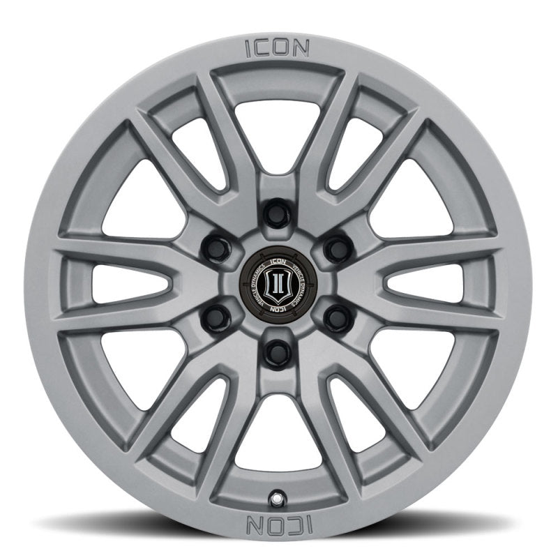 ICON Vector 6 17x8.5 6x5.5 0mm Offset 4.75in BS 106.1mm Bore Titanium Wheel - 0