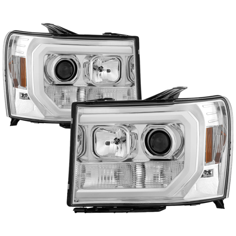 Spyder GMC Sierra 1500/2500/3500 07-13 V2 Projector Headlights - Chrome PRO-YD-GS07V2-LBDRL-C - 0