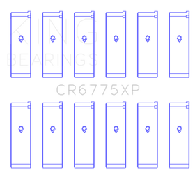 King Engine Bearings Nissan VQ35DE Performance Rod Bearing Set - Size STD - 0