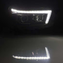 AlphaRex 10-13 Toyota 4Runner PRO-Series Projector Headlights Plank Style Black w/Seq Signal/DRL-3