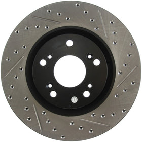 StopTech 02-06 Acura RSX Type S / 06-09 Honda Civic Si Slotted & Drilled Left Front Rotor - 0