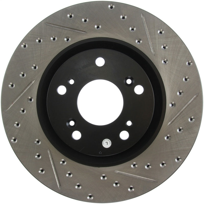 StopTech 02-06 Acura RSX Type S / 06-09 Honda Civic Si Slotted & Drilled Left Front Rotor - 0