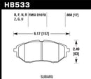 Hawk 05-08 LGT D1078 DTC-60 Race Front Brake Pads-3