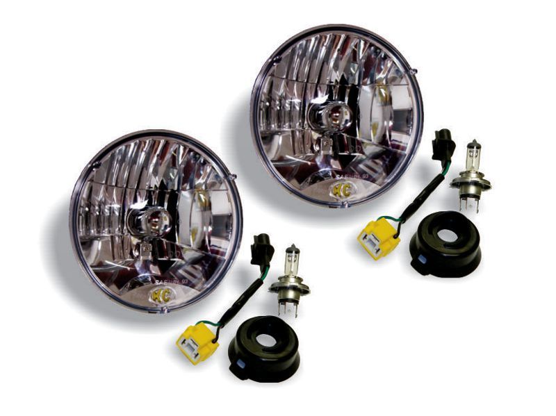 KC HiLiTES 07-18 Jeep JK H4 Headlight Conversion Kit - DOT Apprv./Incl. H13 to H4 Connectors (Pair) - 0