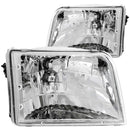 ANZO 1993-1997 Ford Ranger Crystal Headlights Chrome-2