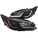 ANZO Projector Headlights With Plank Style Design Black w/Amber 15-16 Toyota Camry (4DR)-1