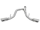 aFe Atlas Exhaust 4in DPF-Back Exhaust Aluminized Steel Polished Tip 11-14 ford Diesel Truck V8-6.7L-3
