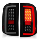 ANZO 2007-2013 Chevrolet Silverado1500/ 2500/ 3500 LED Tail Lights w/ Light Bar Black Housing Smoke-6