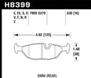 Hawk 84-4/91 BMW 325 (E30) HT-10 Rear Race Pads (NOT FOR STREET USE)-2