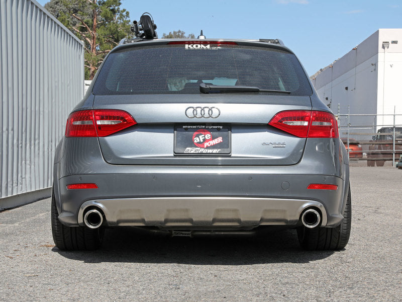 afe MACH Force-Xp 13-16 Audi Allroad L4 SS Axle-Back Exhaust w/ Polished Tips - 0