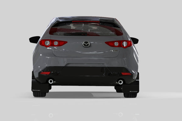 Rally Armor 19-26 Mazda3 Hatchback Black UR Mud Flap w/Dark Grey Logo