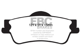 EBC 11+ Chevrolet Caprice 3.6 Yellowstuff Rear Brake Pads - 0
