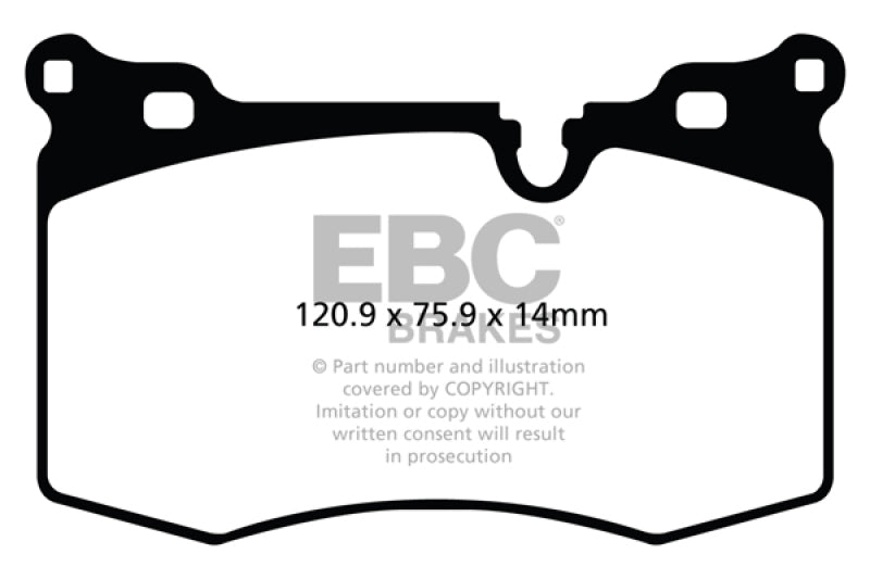 EBC 09-14 Mini Hardtop 1.6 Turbo J.C Works Redstuff Front Brake Pads - 0