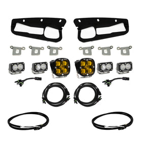 Baja Designs 2021+ Ford Bronco Amber SAE Fog Pocket Kit w/Upfitter - 0