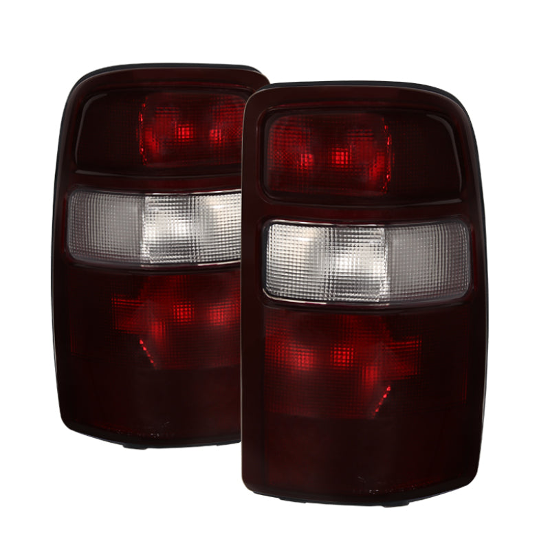 Xtune GMC Yukon 00-06 OEM Style Tail Lights w/ Black Rim Red Smoked ALT-JH-CSUB00-OE-RSM - 0