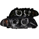 ANZO 1999-2001 BMW 3 Series E46 Projector Headlights w/ Halo Black (CCFL)-1