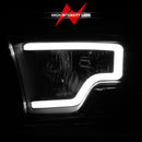 ANZO 2009-2018 Dodge Ram 1500 Crystal Headlights w/ Light Bar Black Housing-4