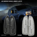 xTune Ford Superduty F250-F650 03-07 Amber LED Mirror Signal Lens - Smoke ACC-LED-FDSD99-MR-SM-6