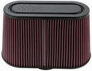 K&N Universal Filter with Carbon Fiber Top & Base-12in Base O/S Length x 6in Base O/S Width x 7in H-1