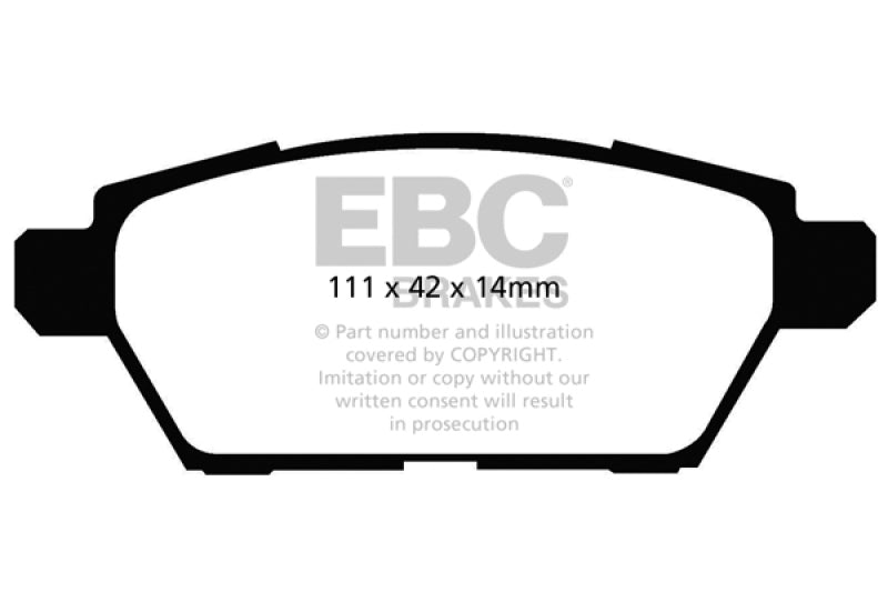 EBC 06-09 Ford Fusion 2.3 Redstuff Rear Brake Pads - 0