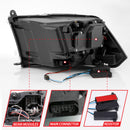 ANZO 2009-2018 Dodge Ram 1500 Led Projector Plank Style Switchback H.L Halo Black Amber (OE Style)-6