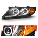 ANZO 2011-2013 Kia Optima Projector Headlights w/ Halo Black (CCFL)-8