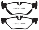EBC 13+ BMW X1 2.0 Turbo (28i) Yellowstuff Rear Brake Pads-5