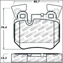 StopTech Performance 08-09 BMW 128i/135i Coupe Rear Brake Pads-1