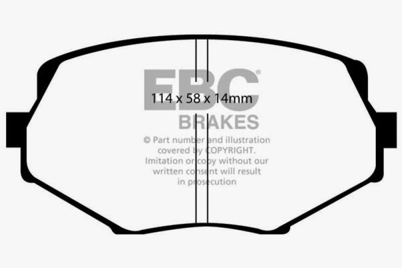 EBC 94-01 Mazda Miata MX5 1.8 Yellowstuff Front Brake Pads - 0