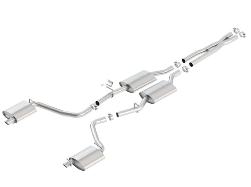 Borla 15-16 Dodge Charger 3.6L V6 S-Type Cat Back Exhaust (Uses Factory Valence) - 0