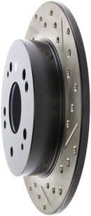 StopTech 06-09 Honda Civic Ex/Si Slotted & Drilled Left Rear Rotor-8