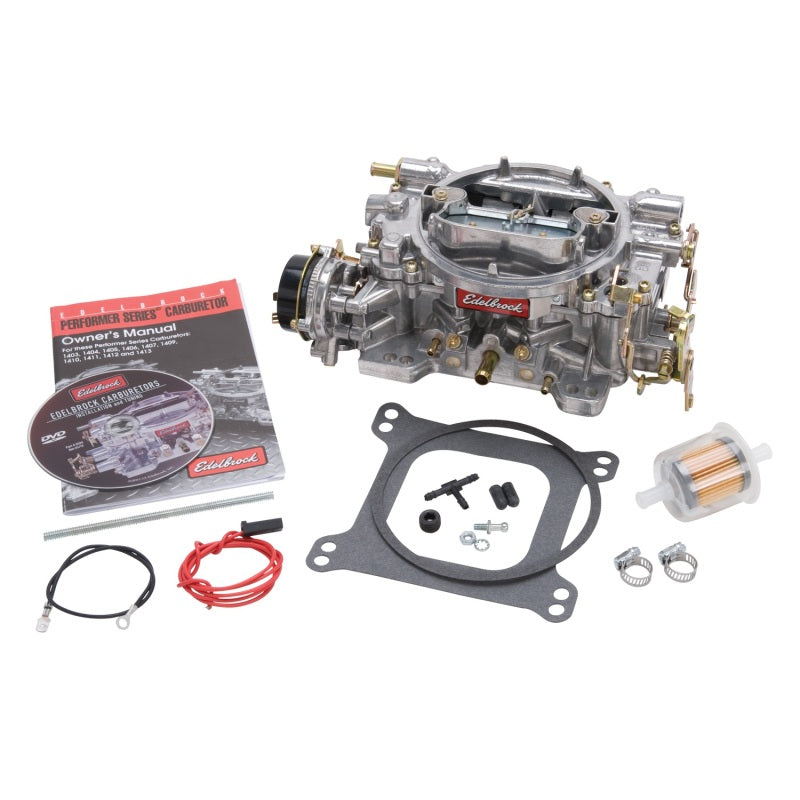 Edelbrock Carburetor Performer Series 4-Barrel 600 CFM Electric Choke Satin Finish - 0