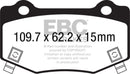 EBC 16+ Cadillac ATS-V 3.6 Twin Turbo Redstuff Rear Brake Pads-2