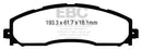 EBC 13+ Ford F250 (inc Super Duty) 6.2 (2WD) Greenstuff Rear Brake Pads-3