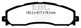 EBC 13+ Ford F250 (inc Super Duty) 6.2 (2WD) Extra Duty Rear Brake Pads - 0